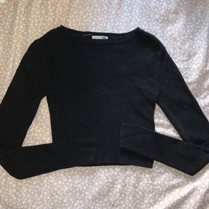 Simple Crop Top Long Sleeve